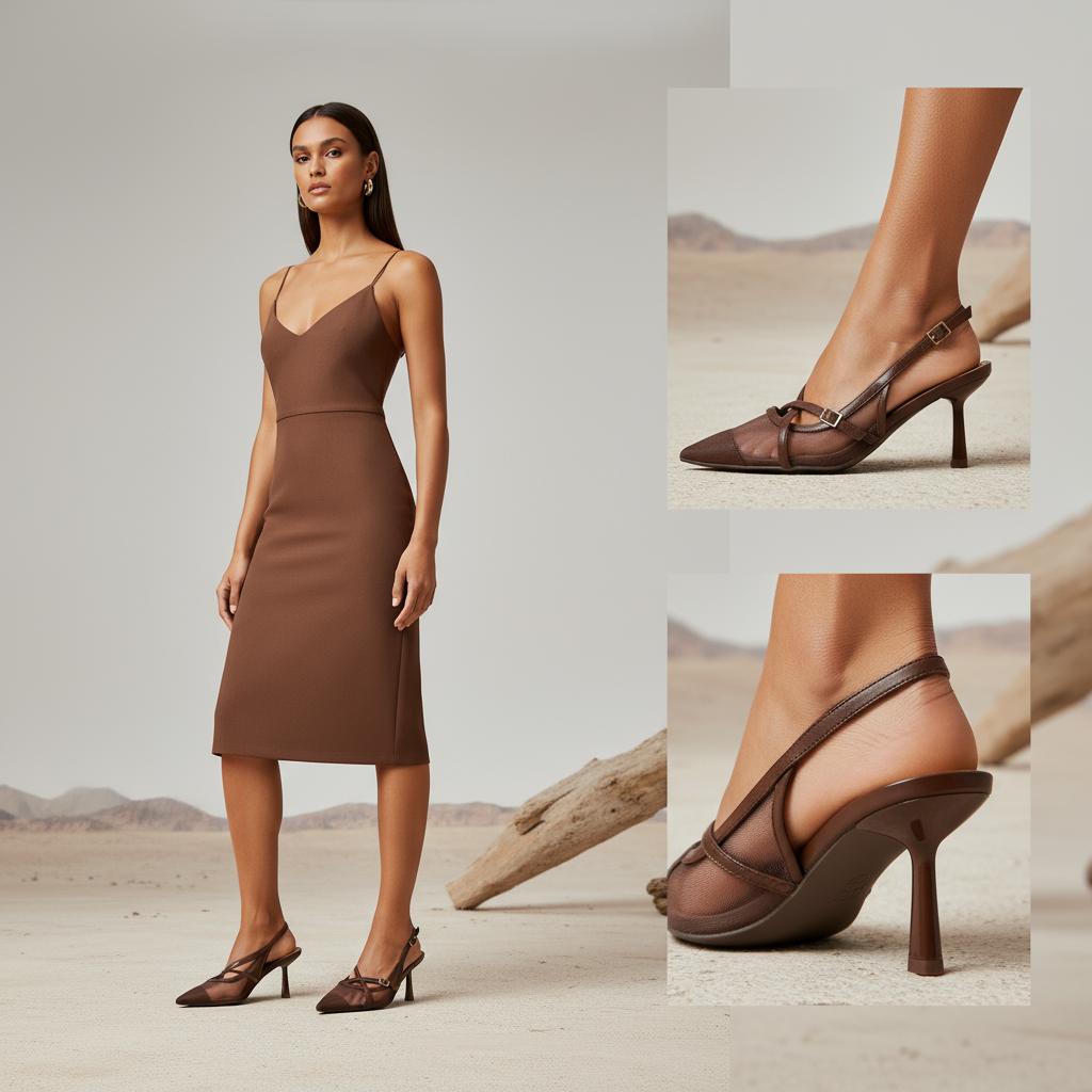 Tuhoomall Comfortable High Heel Pumps with Pointed Toe and Cat Heel, Stylish Mesh Design for Fashionable Everyday Wear Tuhoomall