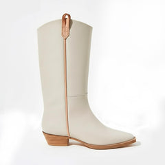 Tuhoomall Western Snip Toe Ankle Boots for Women, Classic All-Season Chunky Heel Rubber Sole, Easy Slip-On Design, Perfect for Casual and Office Wear