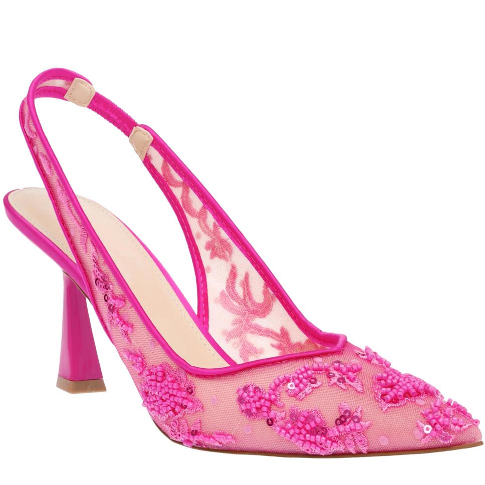 Tuhoomall Stylish Floral High Heels with Beaded Embellishment for Parties, Dancing, and Office Wear Tuhoomall