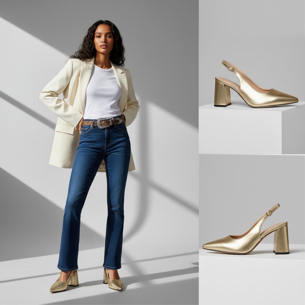 Tuhoomall Fashionable Comfortable High Heel Sandals for Summer - Classic Adjustable Strap Pointed Toe Casual Wear Tuhoomall