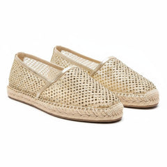 Tuhoomall Fisherman Flats Casual Shoes for Women with Rhinestone Detail, Round Toe, Slip-On Style, Rubber Sole, Stylish and Comfortable