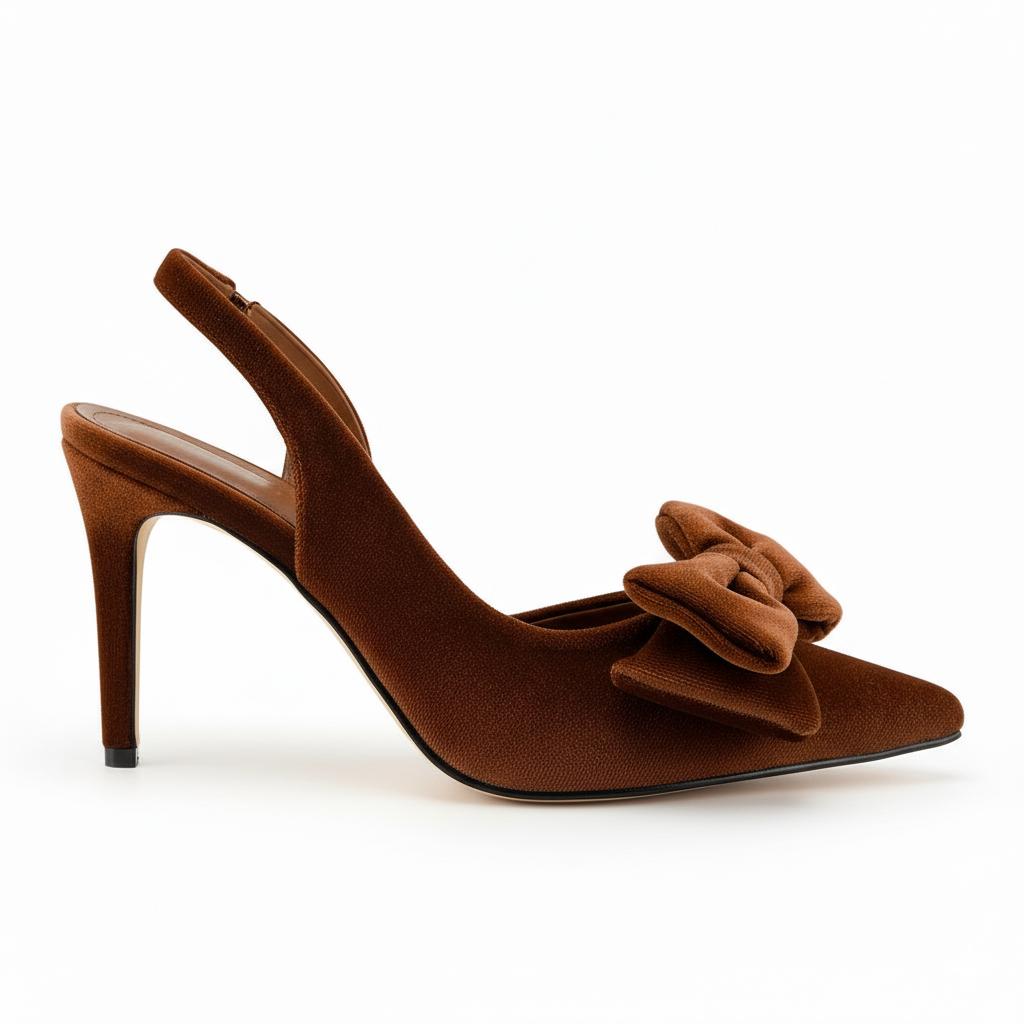 Tuhoomall Stylish High Heel Sandals With Bow, Pointed Toe, Slip-On Design For Parties, Performances, Fashion Casual Wear, 3.1in Stiletto Heel Tuhoomall