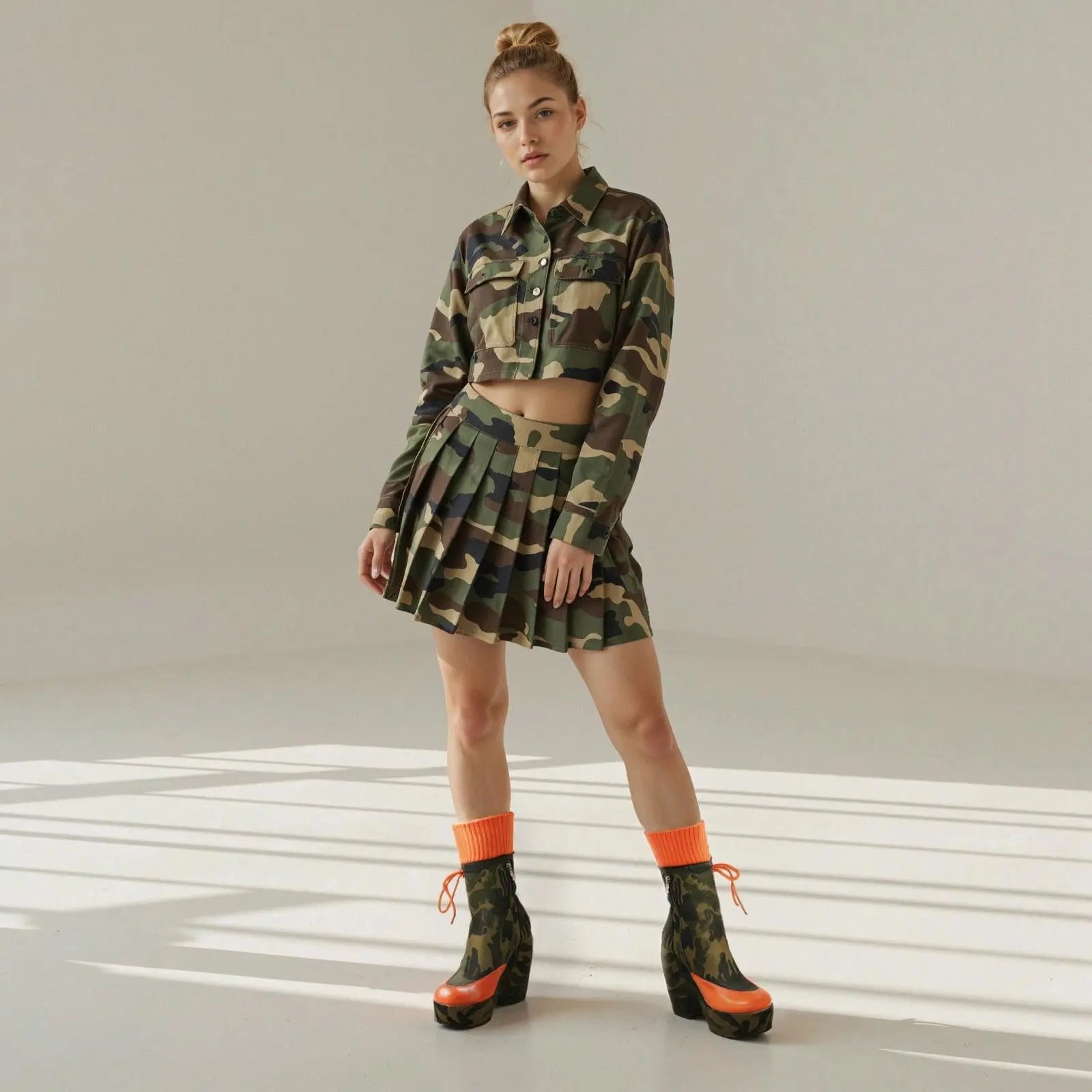 Tuhoomall Platform Ankle Boots for Women, Fashionable Casual Short Boots with Chunky Heels, Suitable for Travel and Parties Tuhoomall