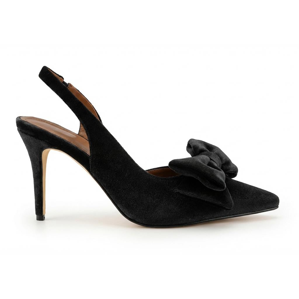 Tuhoomall Stylish High Heel Sandals With Bow, Pointed Toe, Slip-On Design For Parties, Performances, Fashion Casual Wear, 3.1in Stiletto Heel Tuhoomall