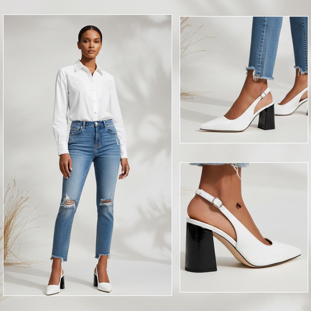 Tuhoomall Fashionable Comfortable High Heel Sandals for Summer - Classic Adjustable Strap Pointed Toe Casual Wear Tuhoomall