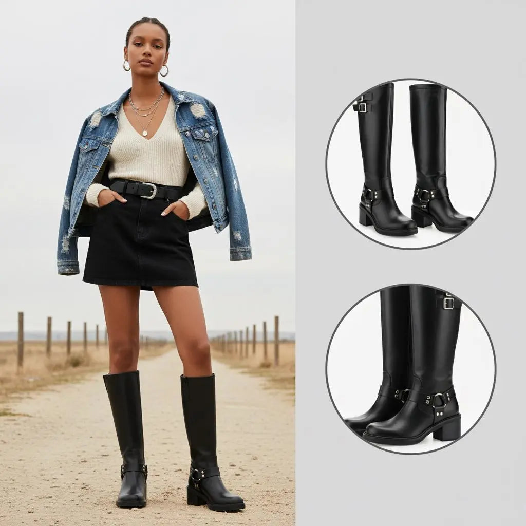 Tuhoomall Boots for Women, Comfortable Round Toe Ankle Booties with Chunky Heel, Slip-On Design for Outdoor and Casual Style, Suede Look Tuhoomall