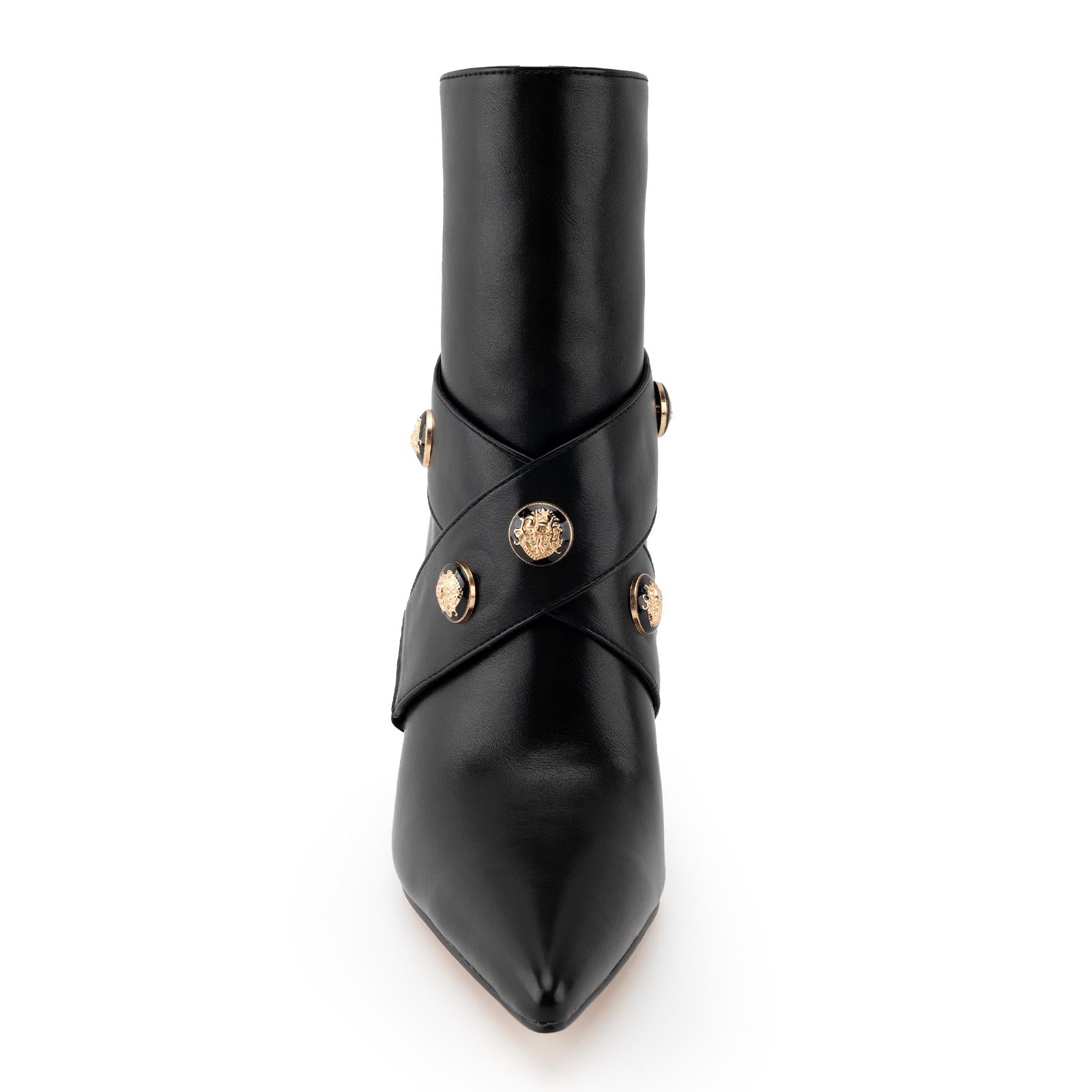 Tuhoomall Ankle Boots, Pointed Toe, Zipper Closure, Stylish High Heels for Weddings, Business Events, and Formal Occasions