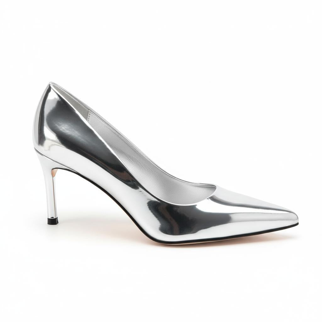 Tuhoomall High Heel Sandals for Women - Elegant Pointed Toe Leather Flats for Office, Parties & Casual Wear - Summer 2-Inch Mid Heel Tuhoomall