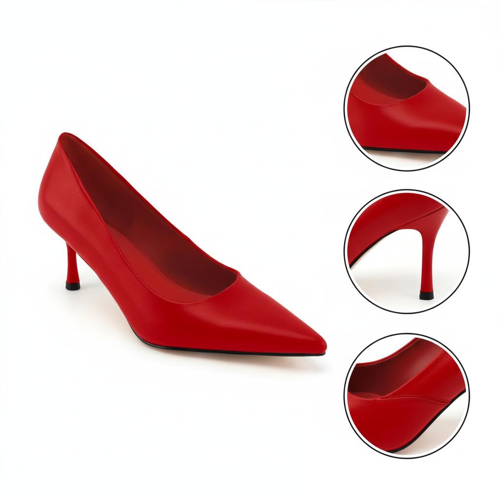 Tuhoomall High Heel Sandals for Women - Elegant Pointed Toe Leather Flats for Office, Parties & Casual Wear - Summer 2-Inch Mid Heel Tuhoomall