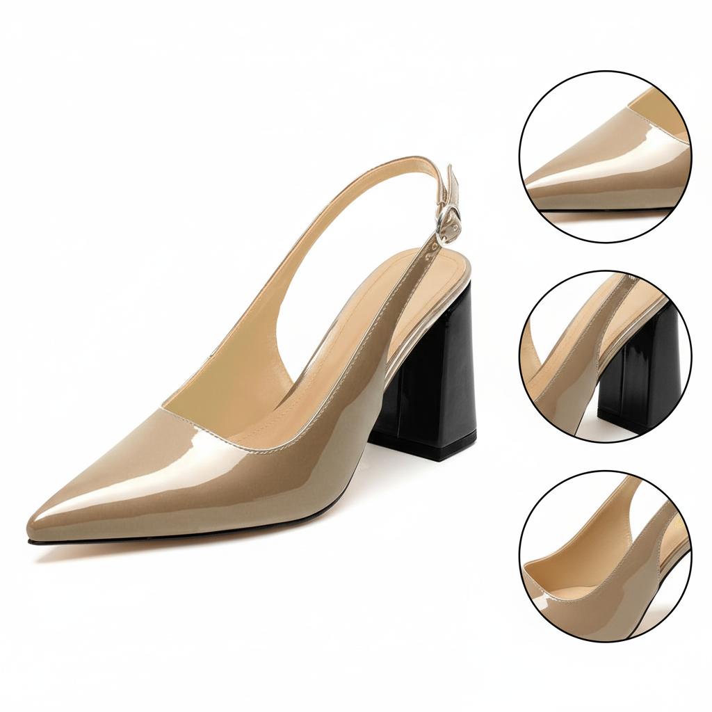 Tuhoomall Fashionable Comfortable High Heel Sandals for Summer - Classic Adjustable Strap Pointed Toe Casual Wear Tuhoomall