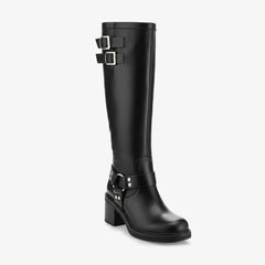 Tuhoomall Boots for Women, Comfortable Round Toe Ankle Booties with Chunky Heel, Slip-On Design for Outdoor and Casual Style, Suede Look Tuhoomall